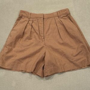 Abercrombie & Fitch High Waist Shorts - Brown